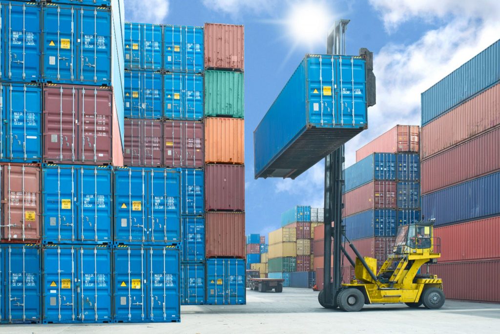 forklift-freight-shipping-container - Protector Batteries